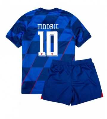 Kroatien Luka Modric #10 Replika Babytøj Udebanesæt Børn EM 2024 Kortærmet (+ Korte bukser)